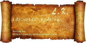 László Klára névjegykártya